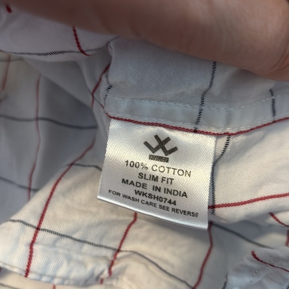 Wrogn men’s white slim fit long sleeve button down shirt size medium - Picture 9 of 9